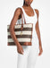 Borsa Michael Kors 35S6GV0T3U tote Grande A Righe Eva Con Logo Distintivo