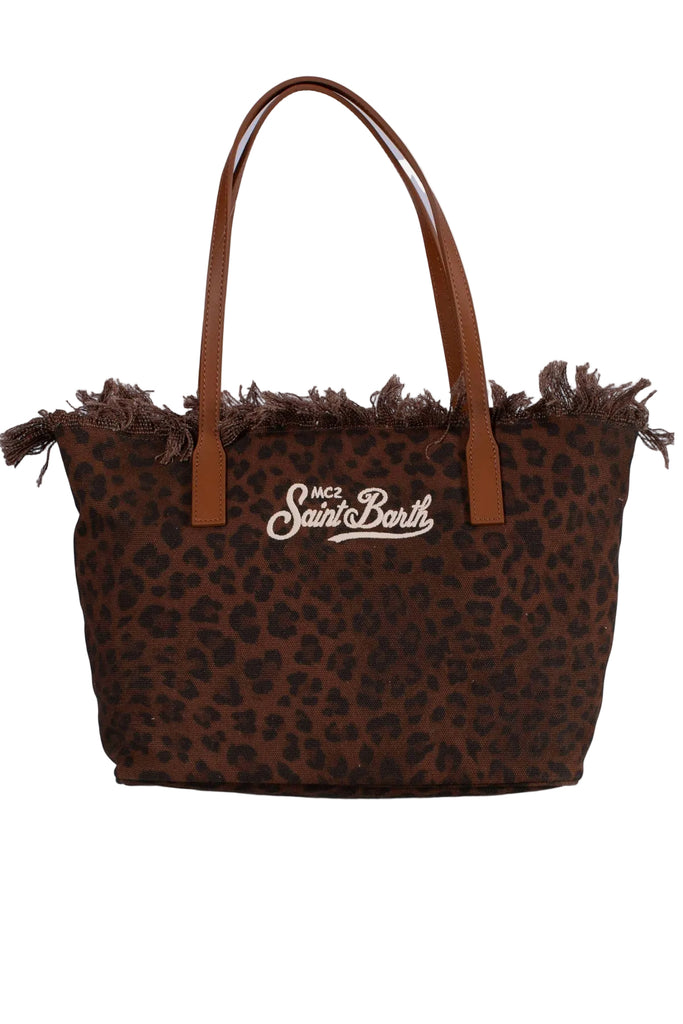 Borsa Saint Barth  fringe dark  Leopard mid CBMF001 00588L
