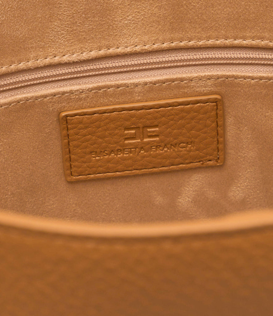 Borsa Elisabetta Franchi BS24A66E2 shopper bag con zip gold laterali