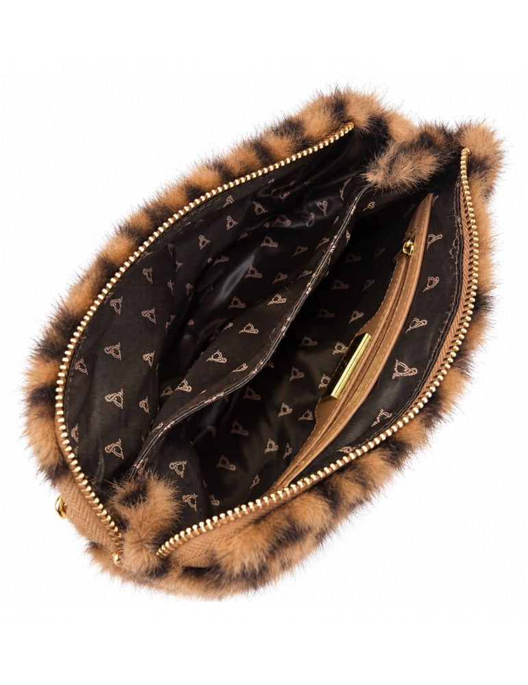 Borsa L'Atelier Du Sac in ecofur Con Catena E Tracolla Removibile
