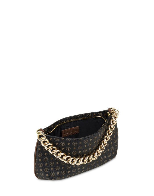 Borsa Pollini TE8490 Tracolla Heritage Pollini Nera con dettagli Marroni