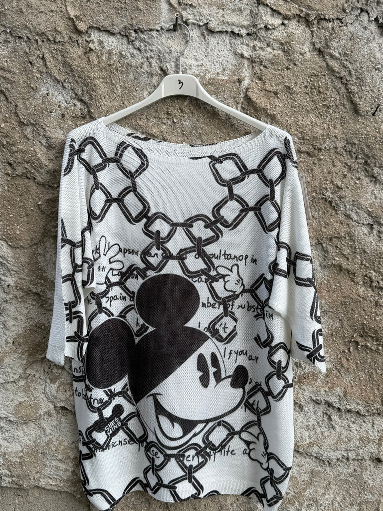 T-shirt in filo grafica fantasia