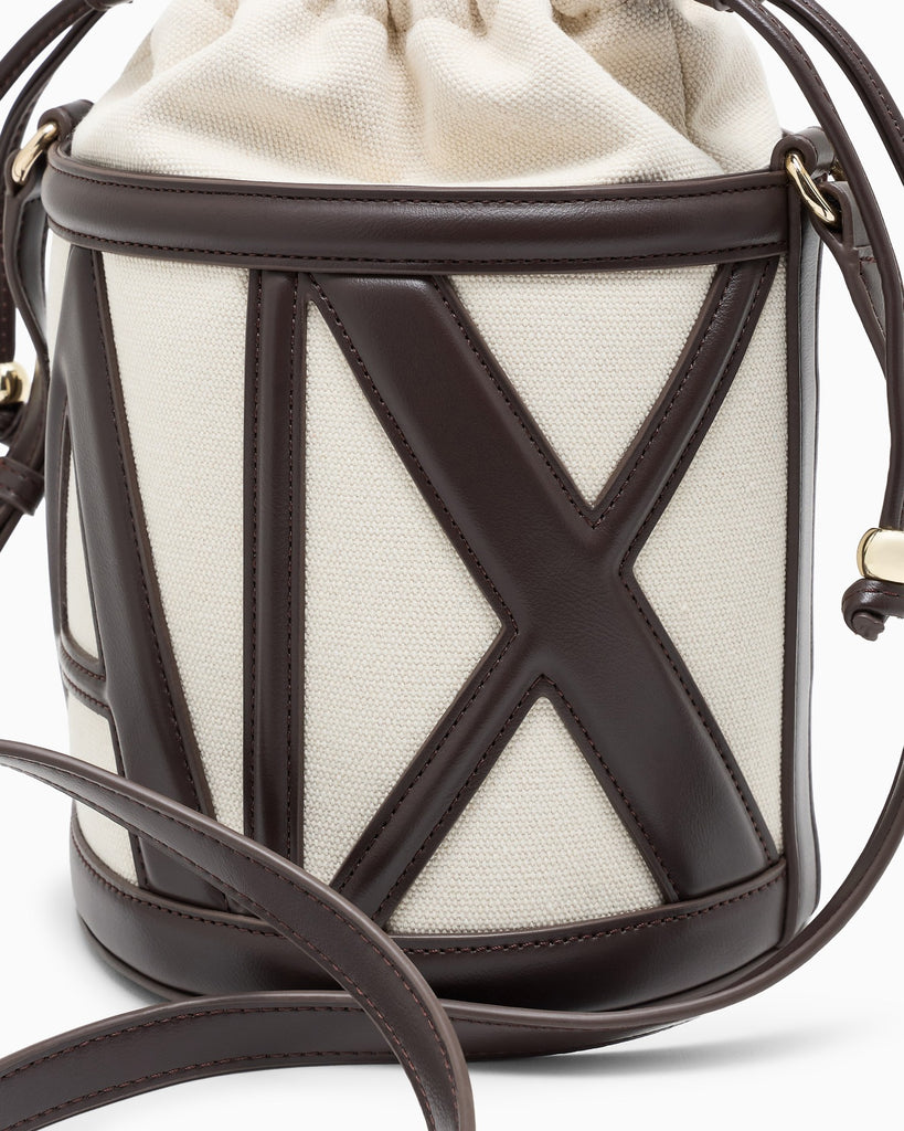 Borsa Armani Exchange XW002183 AF22635 secchiello con logo sagomato small