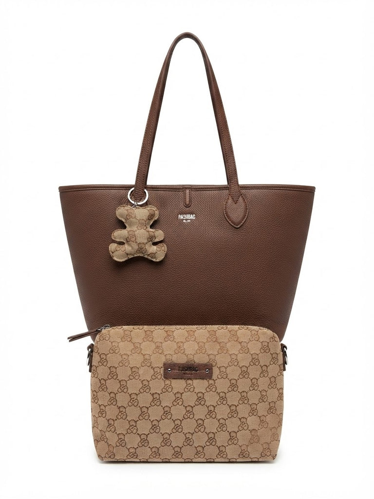Borsa Pashbag shopper Davina soho con pochettone Teddy a tracolla