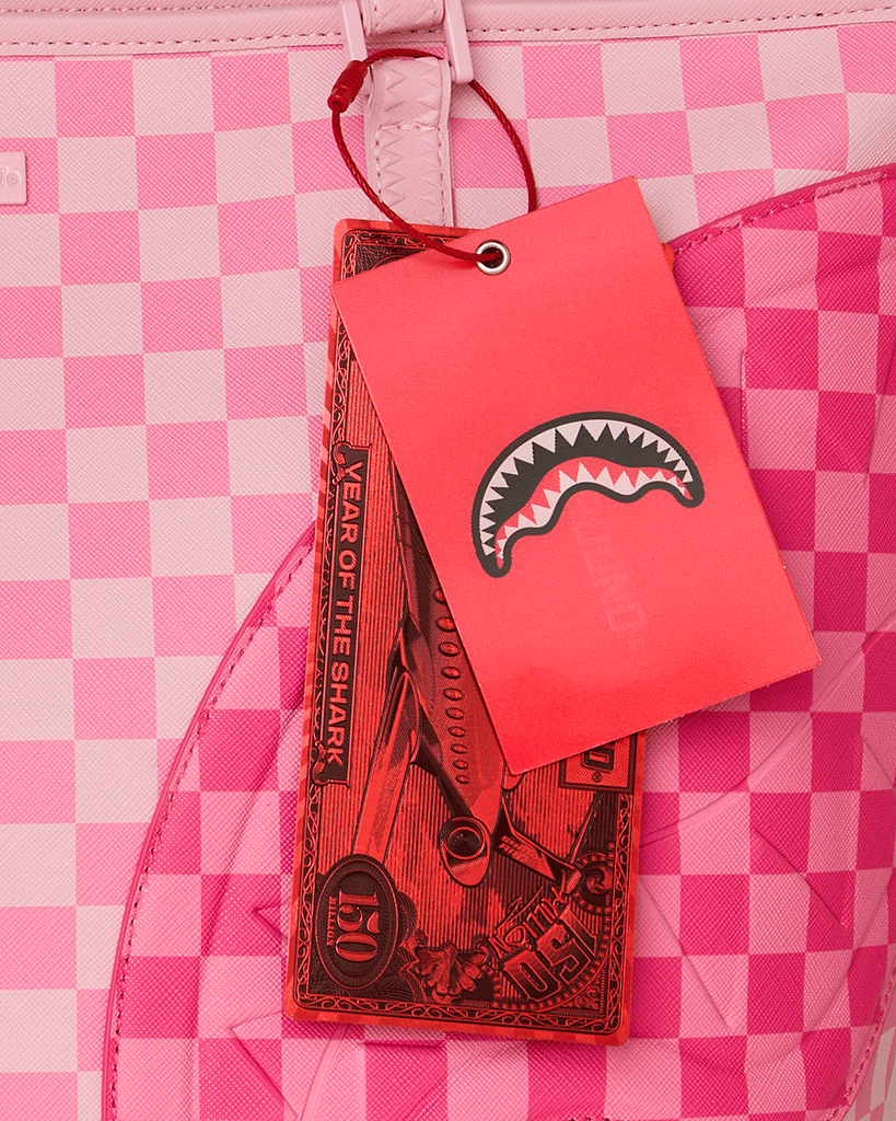 BORSA SPRAYGROUND 9015 PINK SHARKS IN PARIS PATCH SHOPPER