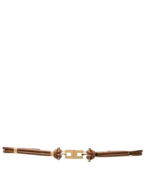 Cintura Elisabetta Franchi CT44S66E2 con nodo e logo color sigaro