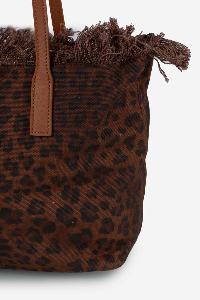 Borsa Saint Barth  fringe dark  Leopard mid CBMF001 00588L