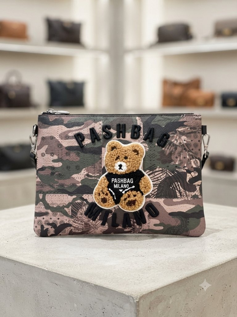 Borsa Pashbag 20453  Pochette con tracolla Sophie shepherd camouflage