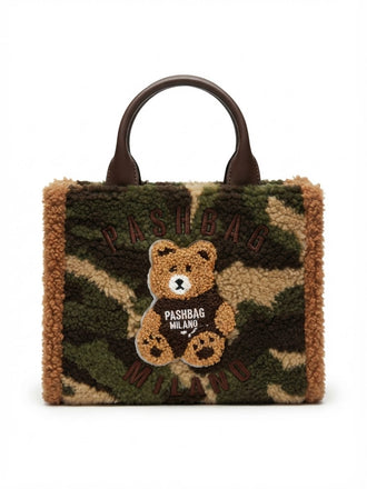 Borsa Pashbag 20175 Mini Marge shepherd Teddy camouflage ecofur