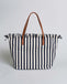 Borsa Saint Barth city bag HB stripes blu/bianco Big Fringe CBF0001 01768L
