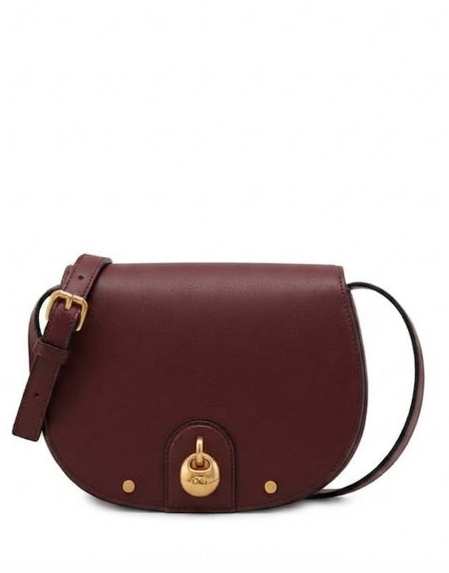 Borsa Pollini SC4644 Burgundy Crossbody Bag Drop In Mini Grained