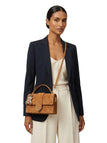 Borsa Pashbag Kayla in suede a tracolla con charms orsetto
