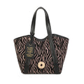 Borsa LePandorine PF2614B54 Shopping bag Vicky big con stampa animalier colore tortora