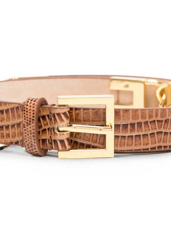 Cintura Elisabetta franchi CT54S66E2 in pelle con stampa lucertola