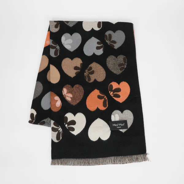 Sciarpa Mimi-Mua con cuori e fiori