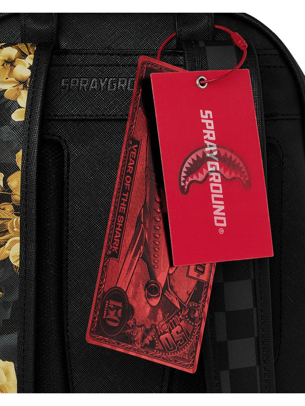 ZAINETTO SPRAYGROUND 9003 GOLD FLORAL REMIX SAVAGE BACKPACK