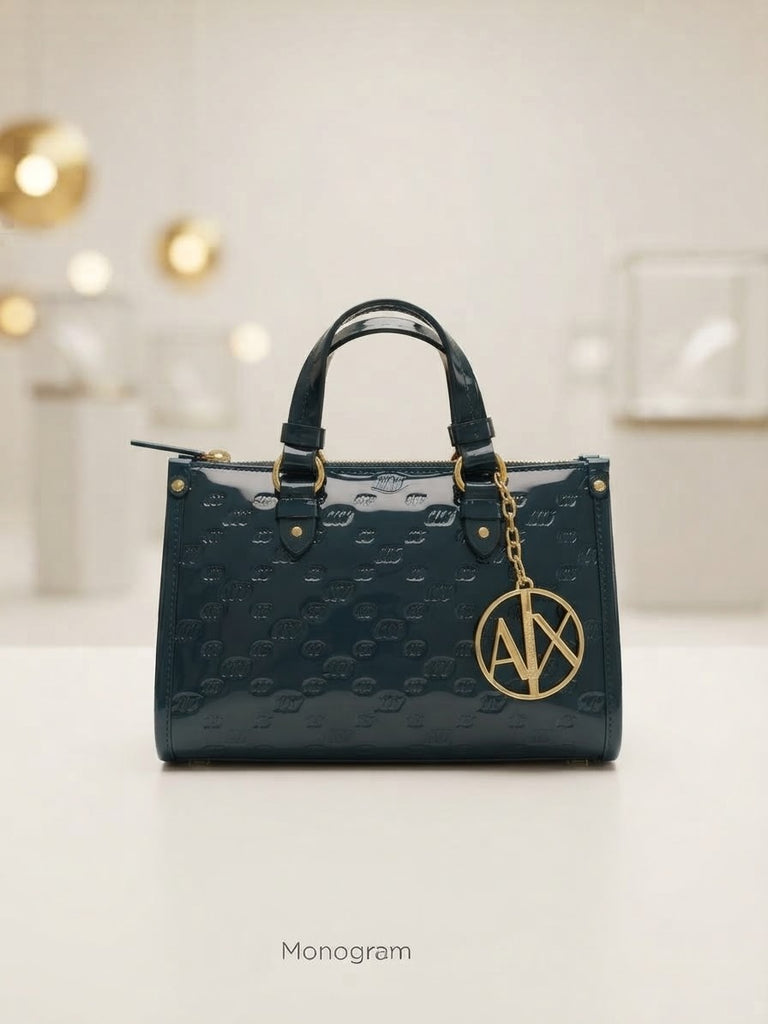 Borsa Armani Exchange XW000928 AF26968 Bauletto Small in vernice