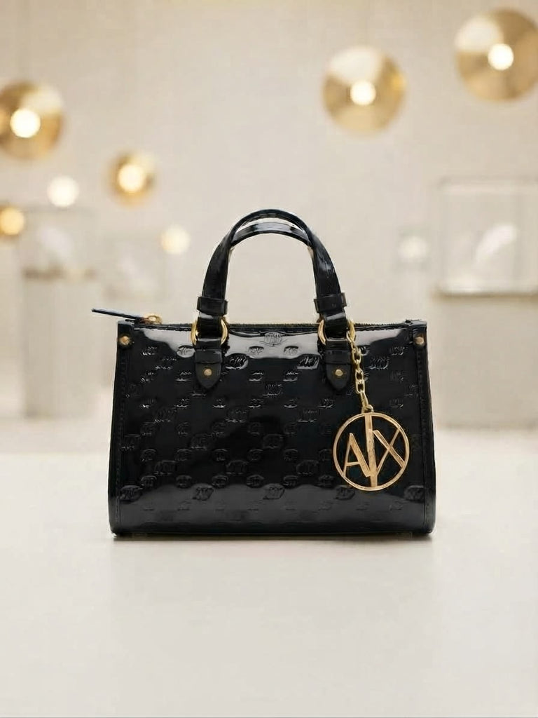 Borsa Armani Exchange XW000928 AF26968 Bauletto Small in vernice