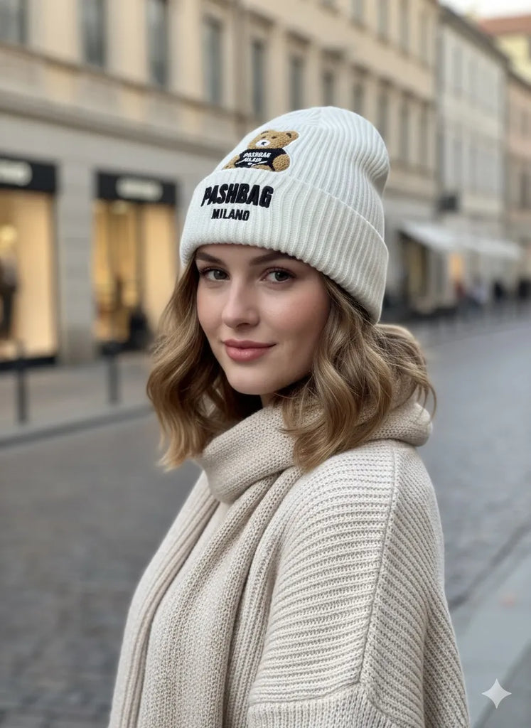 Cappello Pash Bag con risvolto Orsetto Teddy