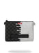 POCHETTE SPRAYGROUND 8929 SILVER SIDE DRIP CHECK BLACK CROSSBODY CLUTCH
