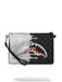 POCHETTE SPRAYGROUND 8929 SILVER SIDE DRIP CHECK BLACK CROSSBODY CLUTCH