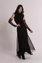 ABITO  MIMI MUA MIDI CON MANICOTTI E GONNA IN TULLE MSAP 4513