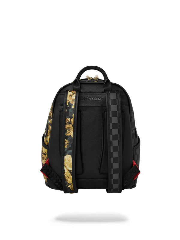ZAINETTO SPRAYGROUND 9003 GOLD FLORAL REMIX SAVAGE BACKPACK