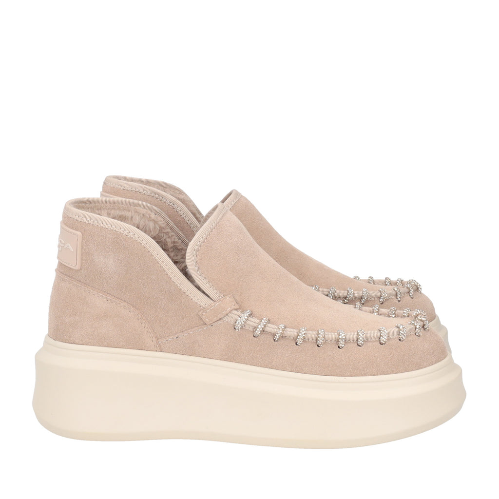 Scarpe Tosca Blu SF2411S111 Stivaletto Bergen in pelle con glitter beige