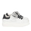 Sneaker Tosca Blu Art SS2402S013 Glamour fiocco strassato bianco/nero