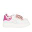 SNEAKER TOSCA BLU SS2402S017 GLAMOUR CON ACCESSORIO GIOIELLO BIANCO/FUCSIA