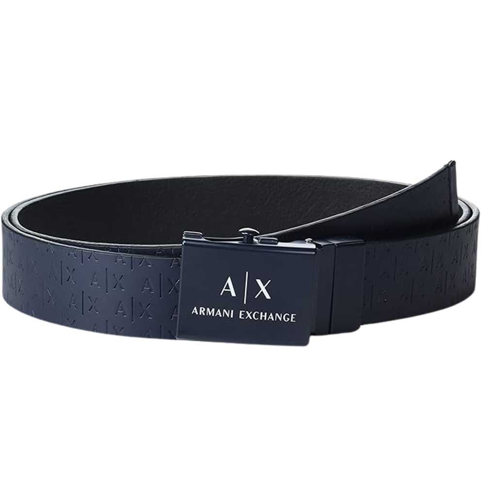 Cintura Armani Exchange art 951288 2R850 blue/nero reversibile