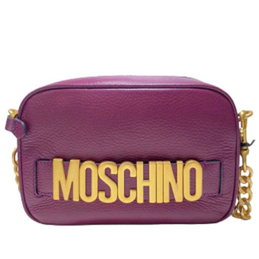 Borsa Moschino Couture art 7475 camera bag lettering logo borgogna