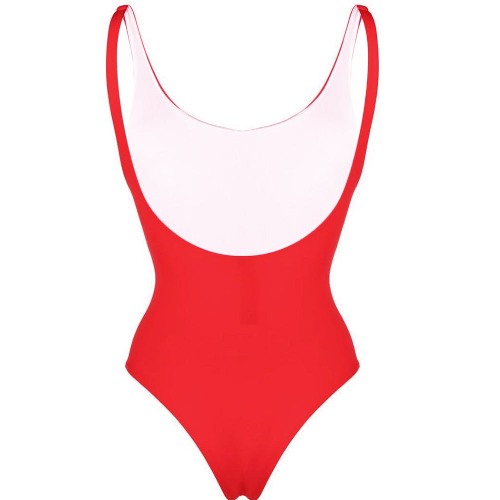 Costume DSQUARED2 art D6BGC3340 rosso con logo azzurro