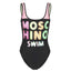 Costume Moschino Swim art A8113 nero con logo colorato tg 3