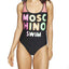 Costume Moschino Swim art A8113 nero con logo colorato tg 3