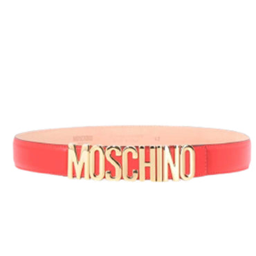 Cintura Moschino Couture art 8033 media rossa logo oro