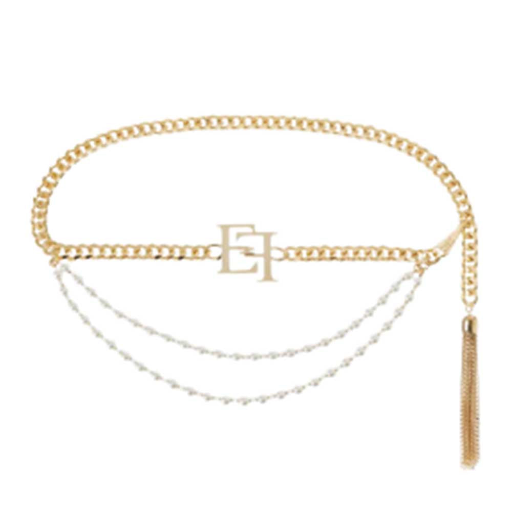 Cintura Elisabetta Franchi art CT15B37E2 con catene e perle