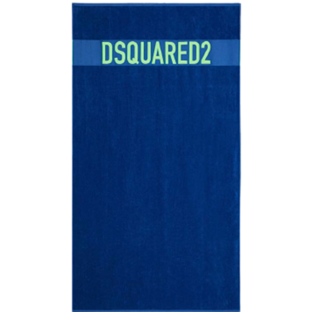 Telo mare DSQUARED2 art D7P004800 blu con logo verde