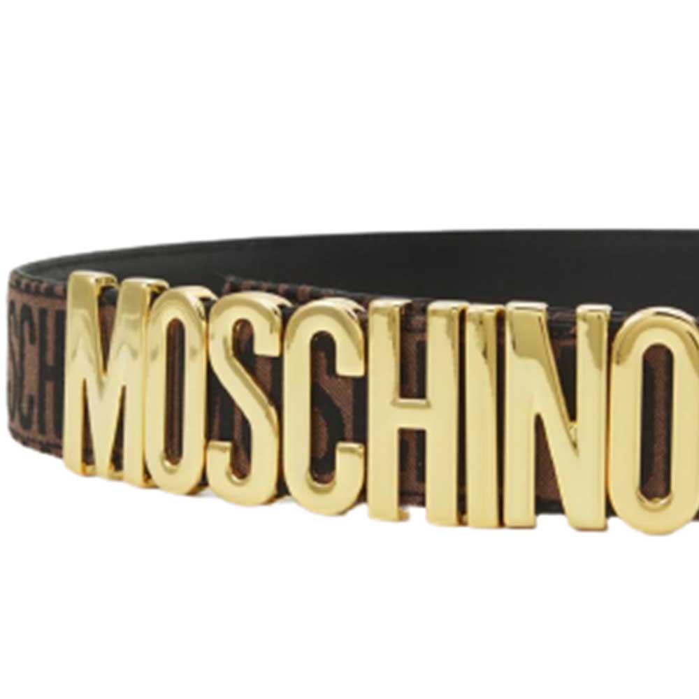 Cintura Moschino Couture art 8001 in tessuto jacquard marrone