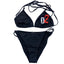 Costume DSQUARED2 art D6BX63530 nero con logo multicolor tg 44