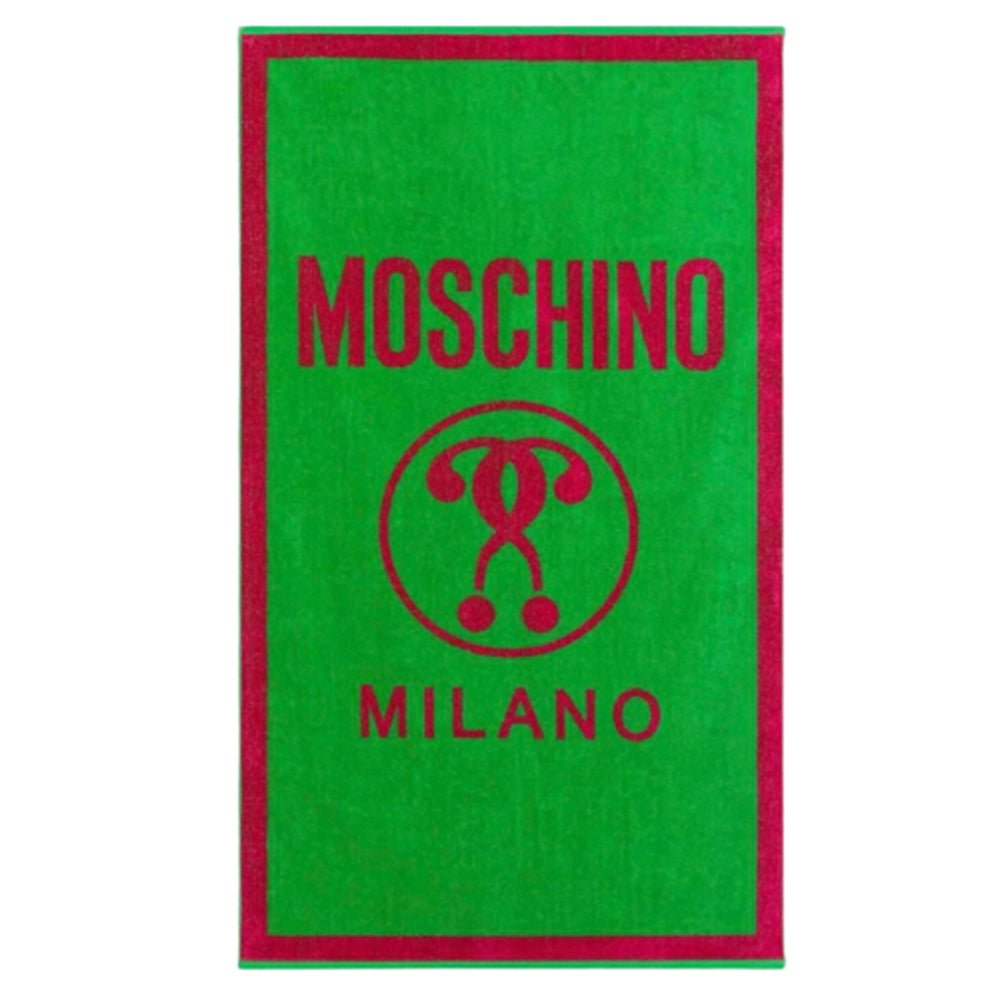 Telo mare Moschino Swim art 4302 double questions verde