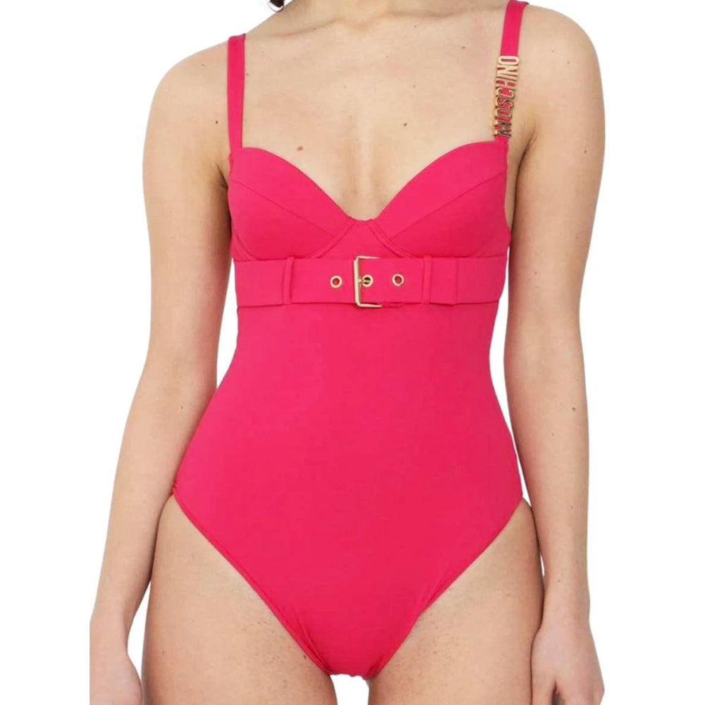 Costume Moschino Swim art 4982 fuxia con cinturino