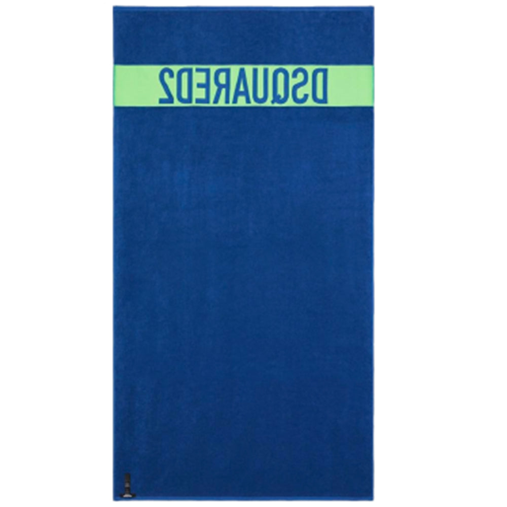 Telo mare DSQUARED2 art D7P004800 blu con logo verde