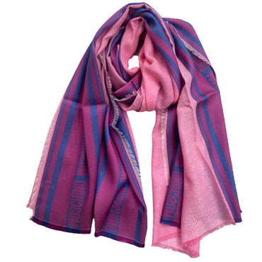 Stola Moschino art 30755 con fantasia logo e righe