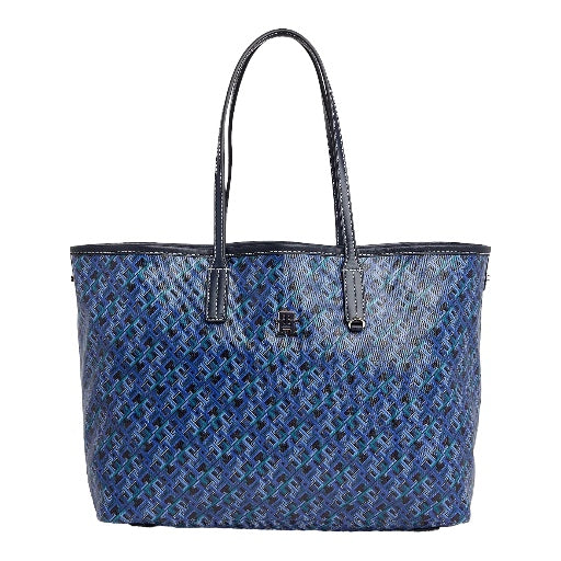 Borsa Tommy Hilfiger Art15971 Shopper TH Monoplay Leather Tote Mono