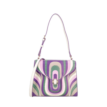 Borsa Tosca blu Ts2642b06 a spalla Grace  con stampa