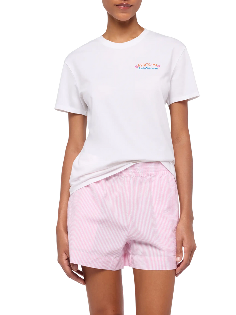 T-shirt Emilie in cotone con ricamo Estate-mi Lontana