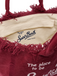 Borsa Mare Saint Barth Vanity Bordeaux Con Logo Bianco VANI001 00171L