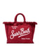 Borsa Mare Saint Barth Vanity Bordeaux Con Logo Bianco VANI001 00171L