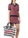 Borsa Mare Saint Barth Vanity A Righe Beige E Blu VANI001 08251L